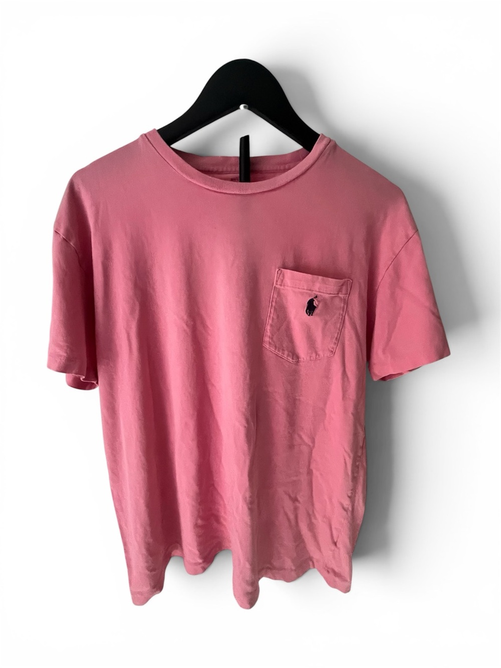 Polo by Ralph Lauren Short Sleeve Pocket Tee in Pink with Navy Pony